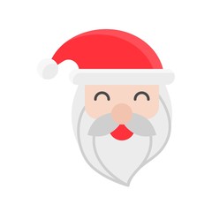 Santa claus face, Christmas day related flat icon