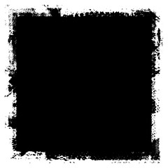 Grunge background black rectangular isolated on white background