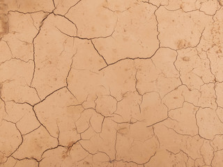 Cracks on the ground surface. Texture or abstract background concept