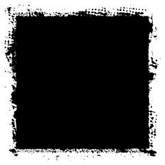 Grunge background black rectangular isolated on white background