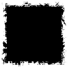 Grunge background black rectangular isolated on white background