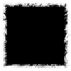 Grunge background black rectangular isolated on white background