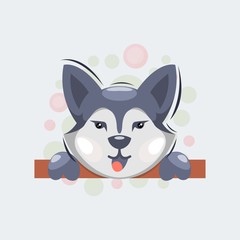 Cute Dog Mascot Cartoon Design Vector