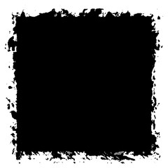 Grunge background black rectangular isolated on white background