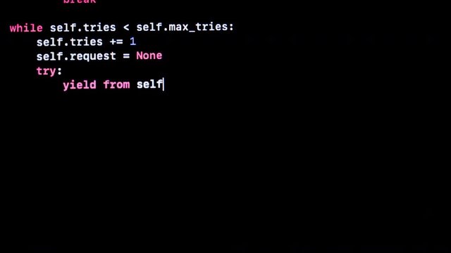 Developer type Python py programming code on laptop screen