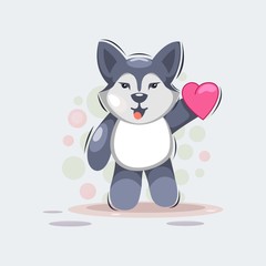 Cute Dog Mascot Cartoon Design Vector