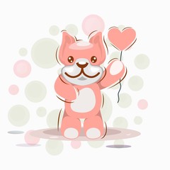 Cute Dog Mascot Cartoon Design Vector