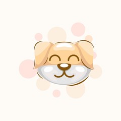 Cute Dog Mascot Cartoon Design Vector