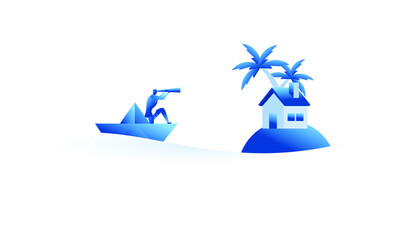 Home buying find house. big hand choose best home illustration with money