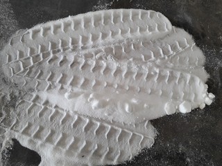 Background blur white urea chemical fertilizer pile.