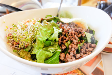 Bibimbap in a bowl, korean dish