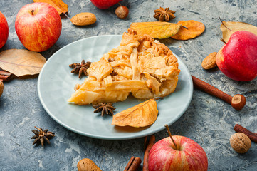 Traditional apple pie.