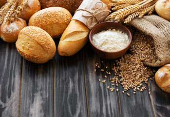 Assortment of baked bread