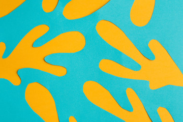 background of paper orange and blue abstraction