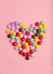 background with candy little multicolored
