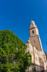 Fototapeta na wymiar Abbey of the Dormition in Jerusalem on Mt. Zion