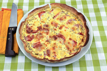 tomato, basil and potato pie