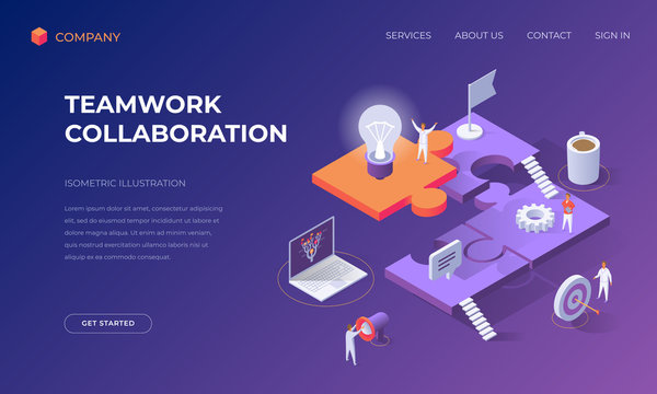 Landing page for teamwork collaboration