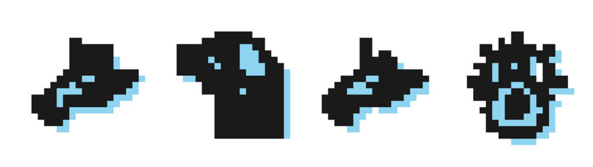 Obraz premium Set line Money on hand, Money on hand, Pie chart infographic and Money bag icon. Vector