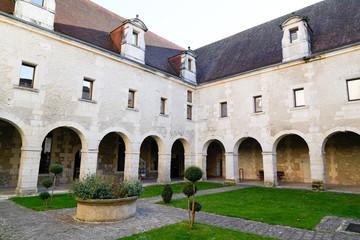Cognac France picturesque city park and library hall building