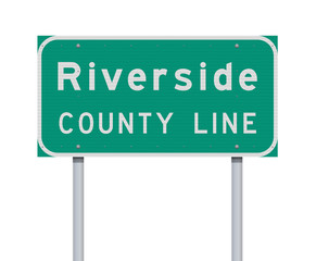 Vector illustration of the Riverside County Line green road sign