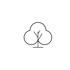 Obraz premium Tree line icon Vector Illustration design Logo