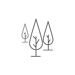 Tree line icon Vector Illustration design Logo