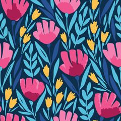 Seamless pattern with floral background