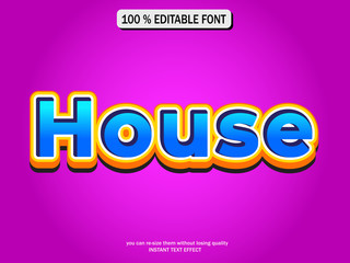 Modern 3D font and alphabet, font effect, editable font