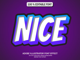 Modern 3D font and alphabet, font effect, editable font