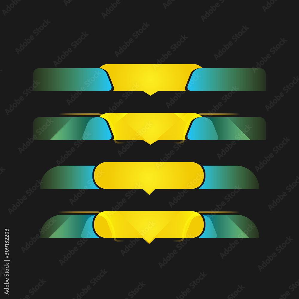 Poster set modern banner element abstract style design