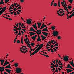 Flower bouquet, seamless pattern