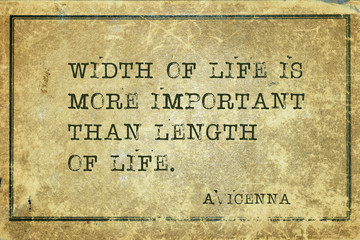 width of life Avicenna