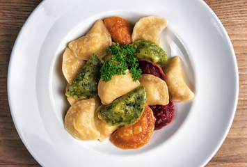 colored delicious dumplings