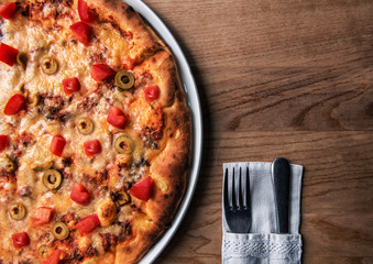 delicious fresh pizza