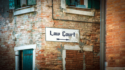 Street Sign to Law Court