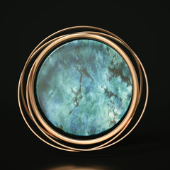 Beautiful, elegant, abstract background with metal and the texture of stone, marble and granite. 3d illustration, 3d rendering.