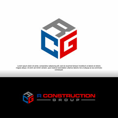 initials RCG for construction companies, the letter CG stands for construction group, logo