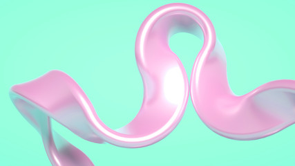 Fototapeta premium Beautiful background with geometric shape. 3d illustration, 3d rendering.