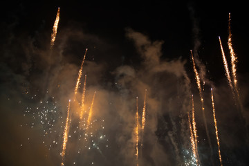 Celebrating New Year with fireworks