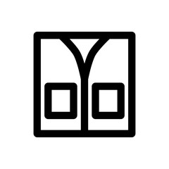vest icon with line style