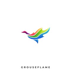 Grouse Flame Illustration Vector Template