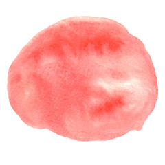 Red blot on isolated white background