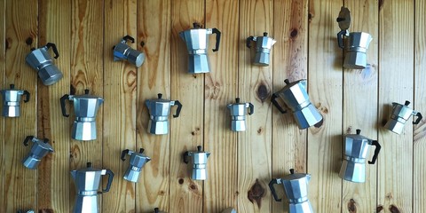 pipes and valves on​ ​wood