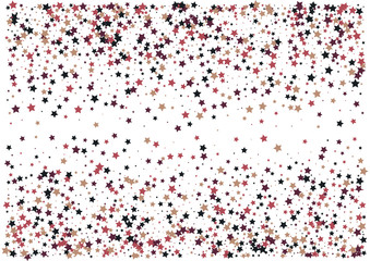 Festive color star confetti background. Abstract frame confetti texture for holiday, postcard, poster, website, carnivals, birthday and children's parties. Cover confetti mock-up. Wedding star layout
