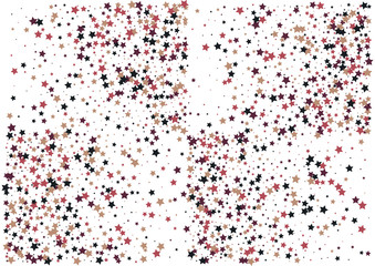 Festive color star confetti background. Abstract frame confetti texture for holiday, postcard, poster, website, carnivals, birthday and children's parties. Cover confetti mock-up. Wedding star layout