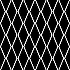 Black rhombus tessellation seamless pattern vector. Diamond grill pattern. Perfect for fabric designs, backdrop, backgrounds, pattern fill and wallpapers.