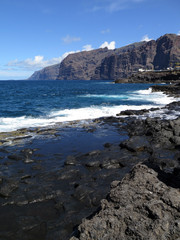 Cliffs in volcanic island