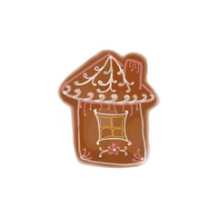 Gingerbread cookies house with glace for Christmas decor