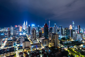Naklejka premium city skyline in kuala lumpur